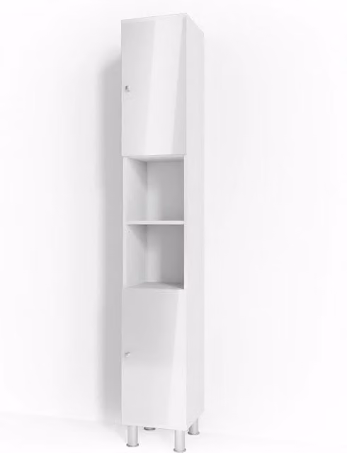 Mobile bagno alto Fynn Vicco Bianco lucido L: 30 cm, H: 190 cm