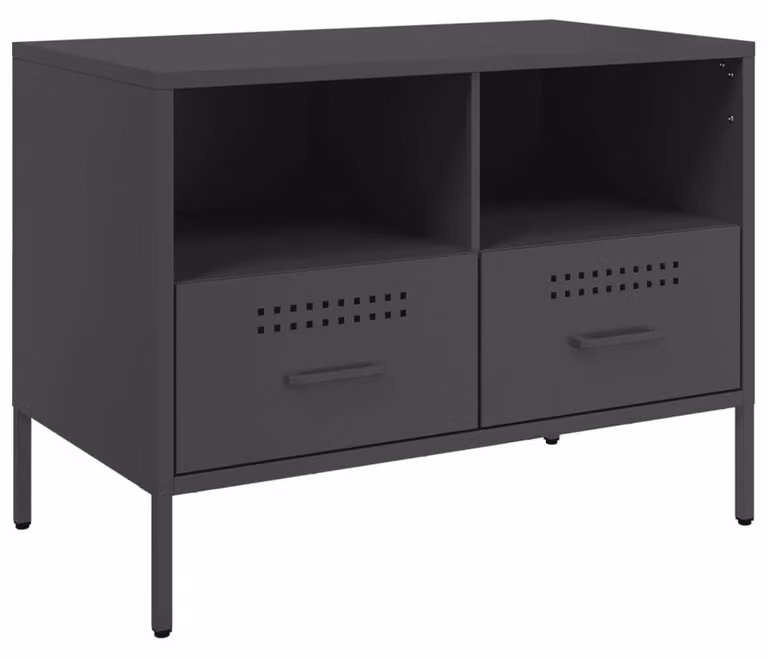Mobile TV in acciaio industriale, dimensioni 68 x 39 x 50,5 cm