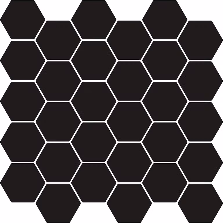 Piastrella Esagonale 20 pcs Nero 30 x 30 cm Poliuretano e PET