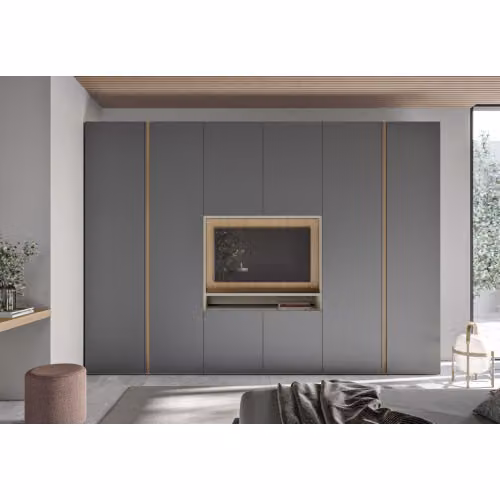 Armadio Cutting Plus con anta battente e vano porta TV W11 Colombini Casa
