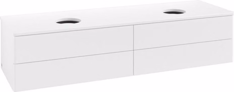 V&B Mobiletto senza struttura frontale, con illuminazione Antao 160x50cm, WBP colore Lac, laccato bianco