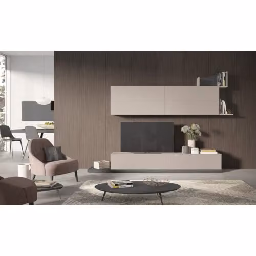 Parete attrezzata con mobile porta TV L107