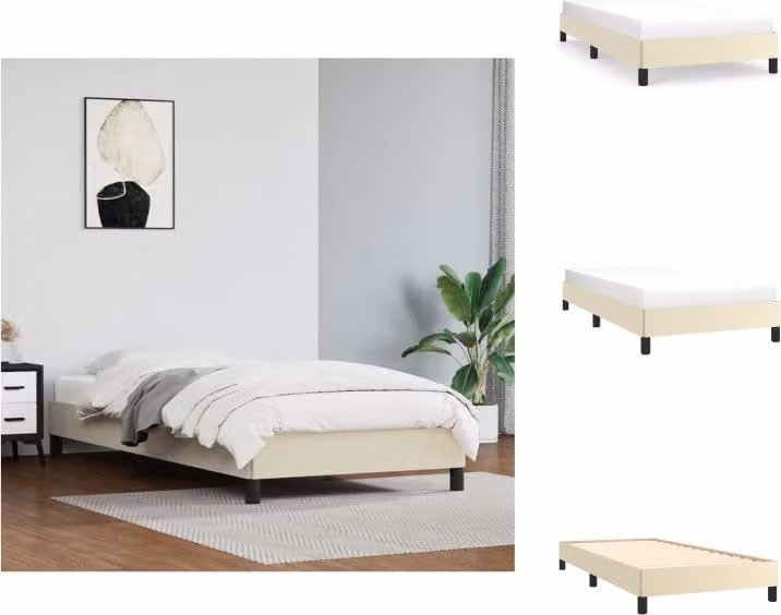 vidaXL Struttura letto crema 80x200 cm in Pelle finta - Letti e strutture letto