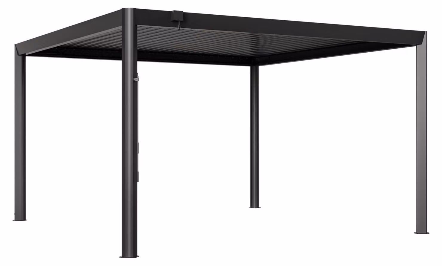 PRIMEYARD Pergola bioclimatica 4x4 m, pali in alluminio ca. 13x13 cm, tetto a lamelle regolabili in alluminio