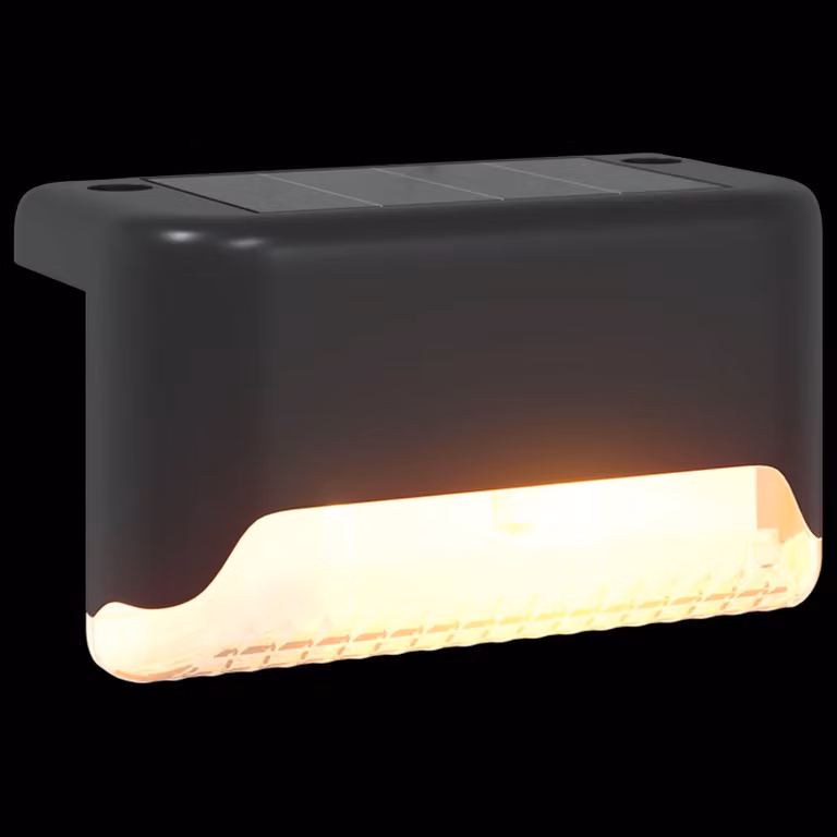 Luci solari da esterno con picchetto a terra, 8 pezzi, luce bianca calda, 4,5 cm