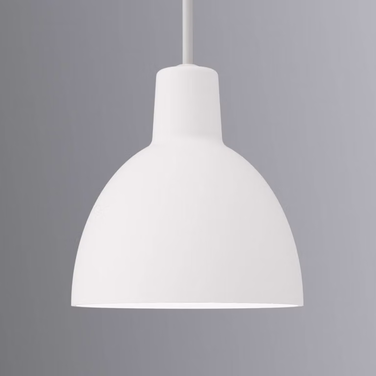 Louis Poulsen Lampada a sospensione Toldbod 120, dimmerabile, Bianco / Opale, Soggiorno / Sala da pranzo, Alluminio, Design, Lampada a sospensione