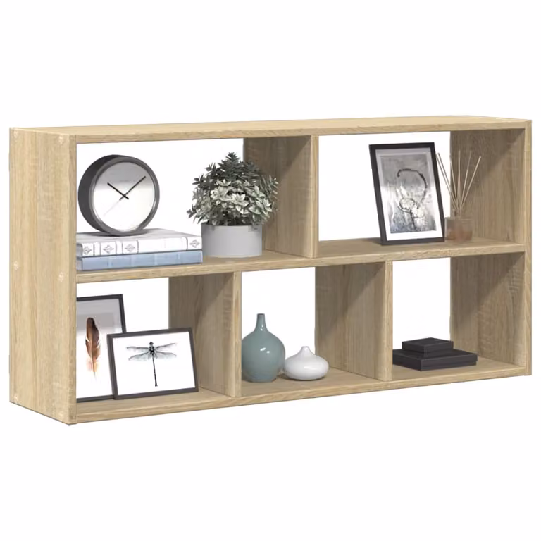 Scaffale a Parete vidaXL in Legno Rovere, Design Moderno e Finitura Opaca, Marrone, L 100 x P 25 x H 50 cm