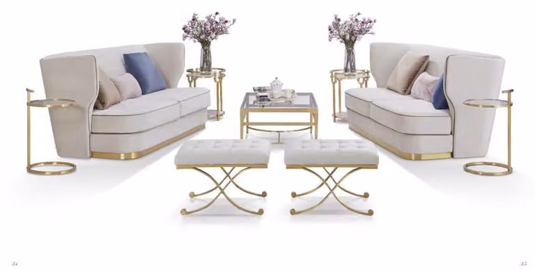 Designer Sofa Sofagarnitur 2+2 Sitzer Couch Polster Garnitur Möbel Gruppe