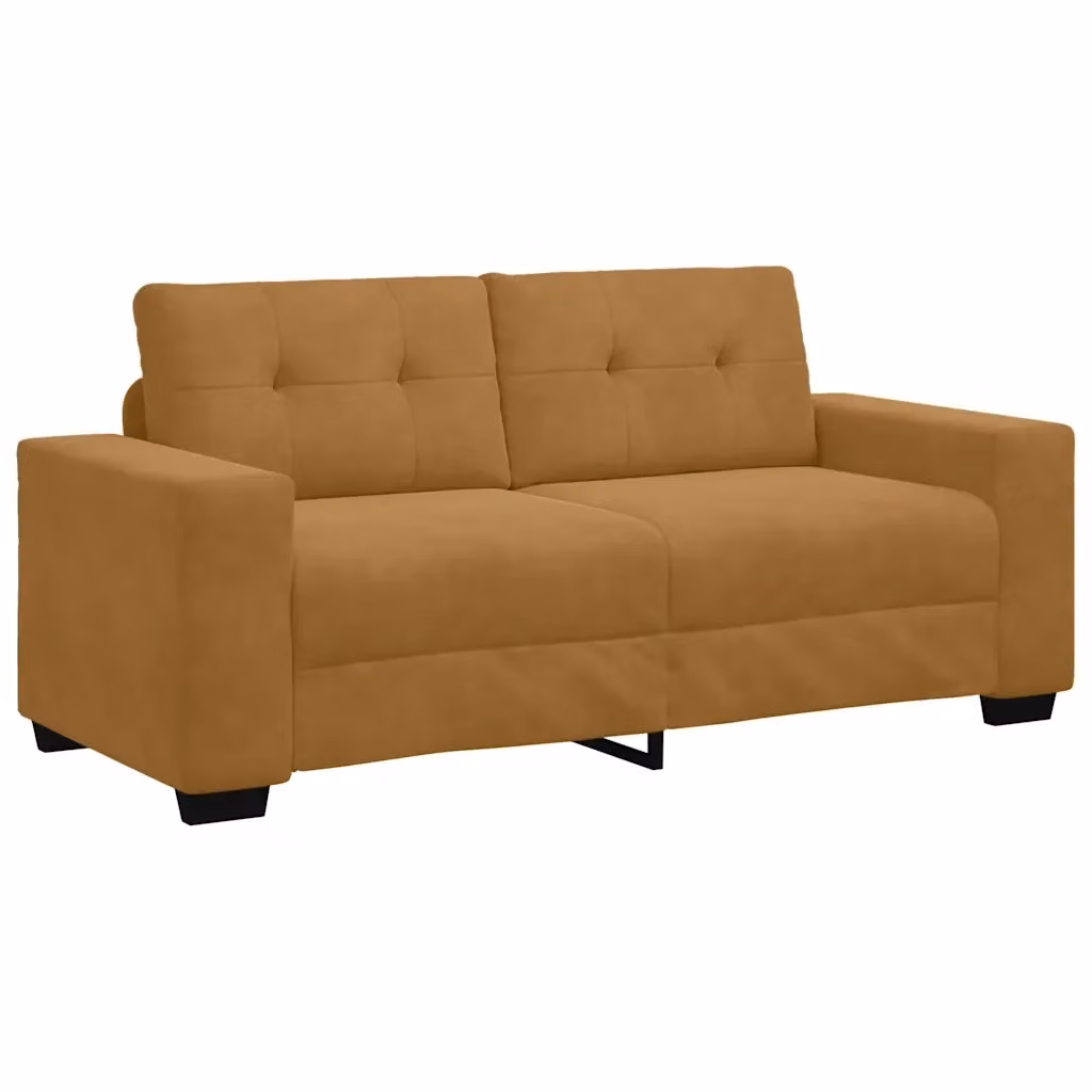 Divano moderno vidaXL in velluto marrone L: 180 cm, P: 77 cm, H: 82 cm