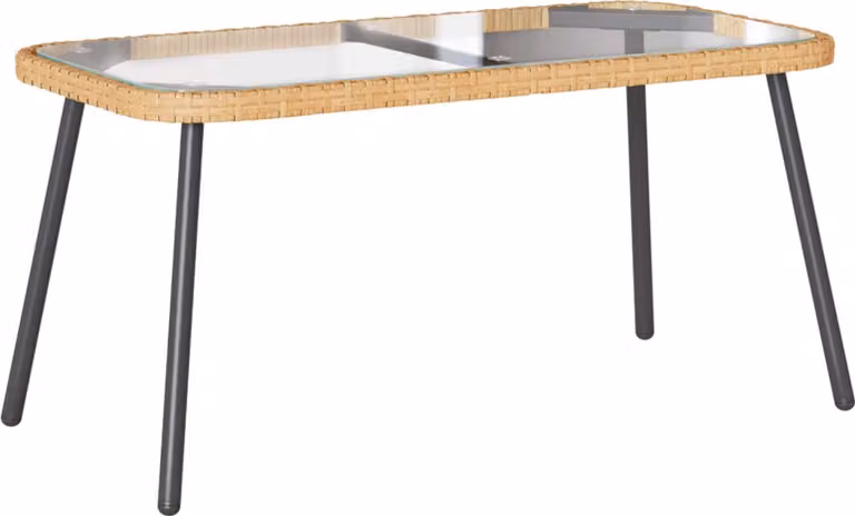 Tavolino da salotto Marrone e Nero 90 x 45 x 43 cm polyrattan