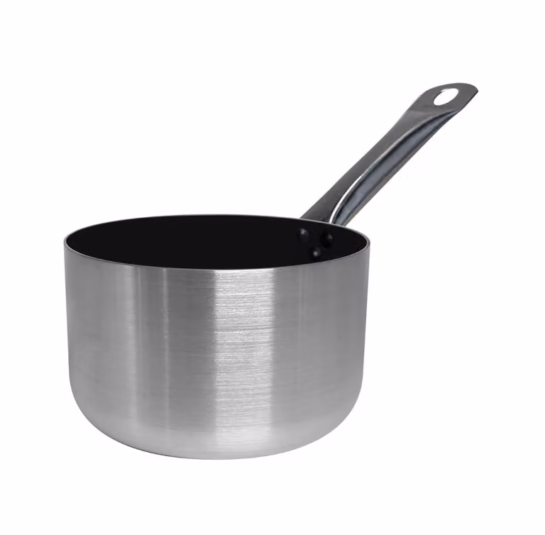 Casseruola Alta Basic in alluminio antiaderente per induzione con manico in acciaio inox, spessore 3 mm, diam. 16 cm