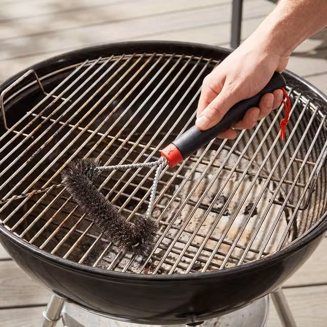 Spazzola con setole per la pulizia della griglia barbecue Weber, colore nero, L/P/H: 45,5 x 16,8 cm