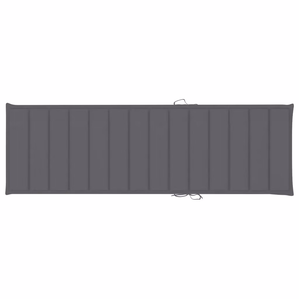 Lettino prendisole da giardino vidaXL in legno di acacia con cuscino antracite e ruote – 2