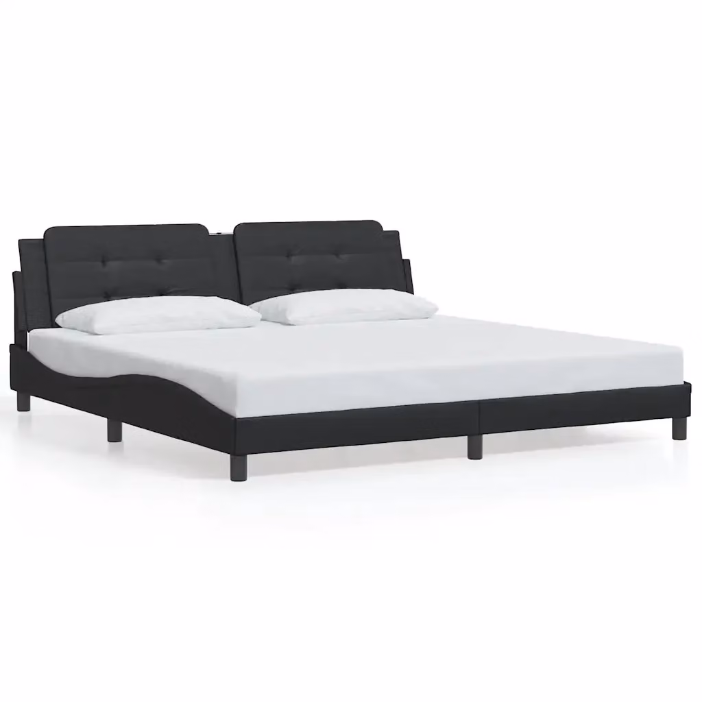 Giroletto Zadar vidaXL in similpelle nero 200x200 cm – 2