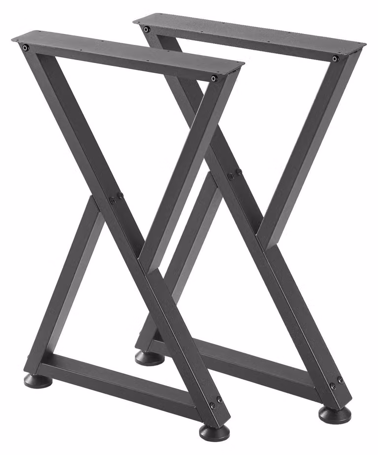 Gambe per tavolo, 740 x 472 mm (A x L), gambe per mobili in acciaio, design modulare, facile montaggio, carico massimo 1000 kg, struttura robusta, forma a Z, ideali per scrivanie da ufficio domestico fai da te, tavolini da caffè e da pranzo, banchi da lav