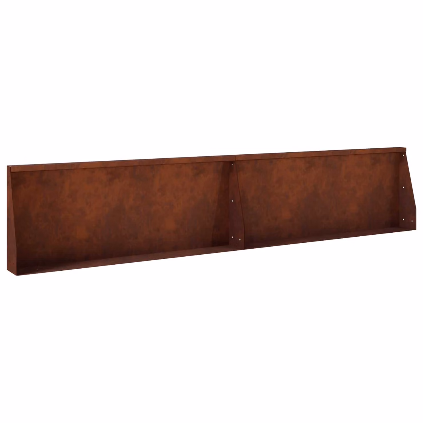 Set di 2 muri di contenimento vidaXL in acciaio Corten marrone, L: 100 cm, H: 50 cm, P: 12 cm
