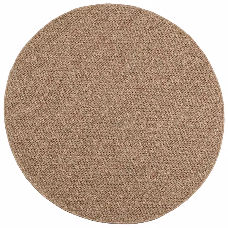 Tappeto rotondo vidaXL AGIRA per interno ed esterno, beige e marrone, Ø 200 cm, in poliestere antiscivolo