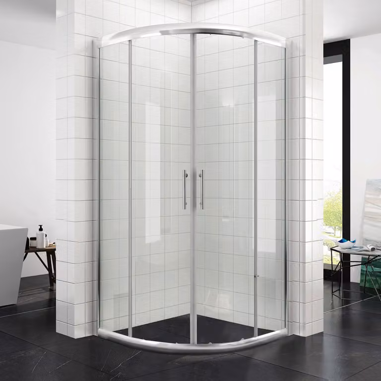 SONNI cabina doccia ingresso angolare quadrante 100x100cm doccia rotonda porta scorrevole cabina doccia