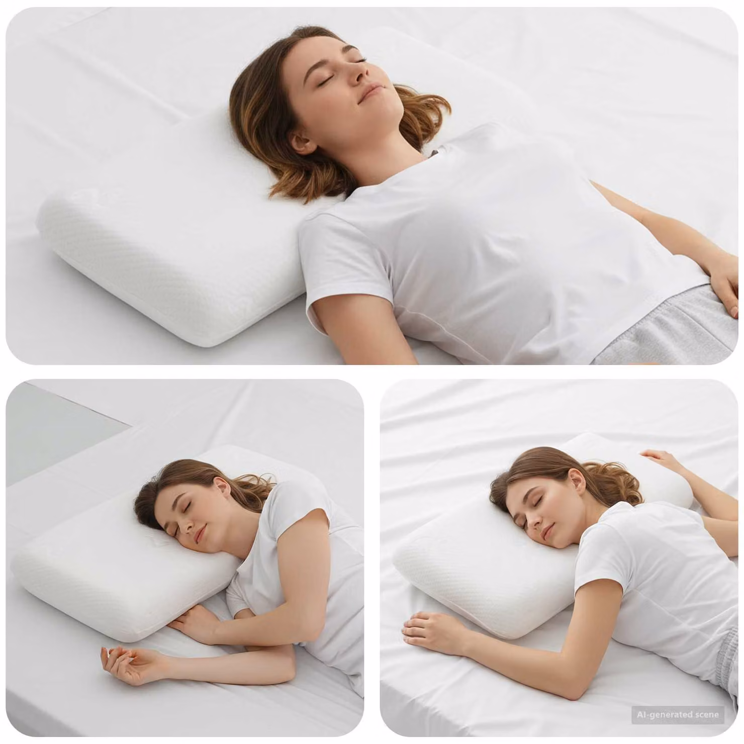 Cuscino da letto in memory foam vidaXL Bianco, Medio, L: 74 cm, P: 39 cm, H: 13 cm