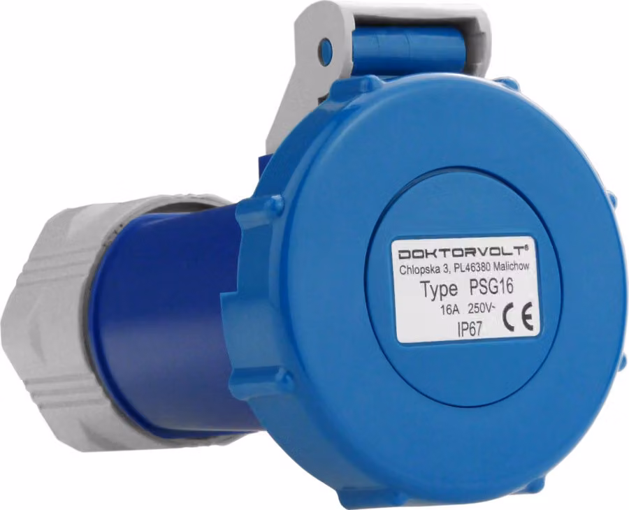 Presa di corrente 230V 16A IP67 Sistema francese Doktorvolt 6589
