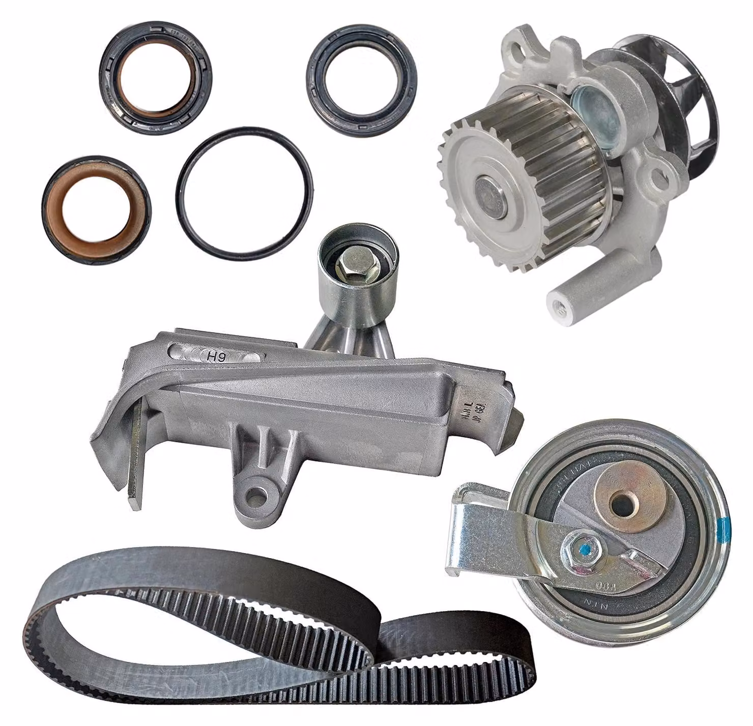 Kit cinghia di distribuzione - Kit pompa dell'acqua - Per motore 1.8T 20V - Ricambio 06A121011