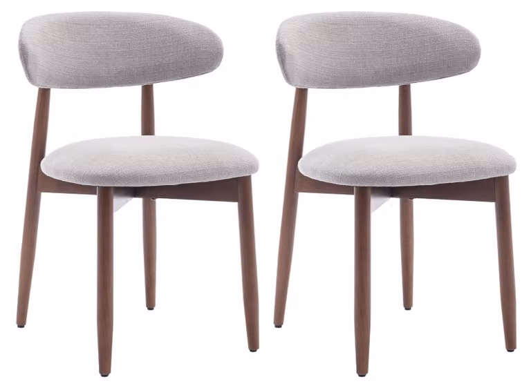 Set di 2 sedie da pranzo COLAMY, robuste ed eleganti, in stile minimalista scandinavo, ideali per la sala da pranzo e la cucina, grigio