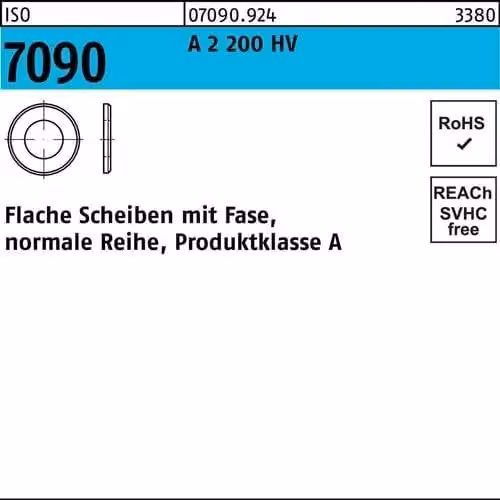 Dischi Reyher ISO 7090 A 2 HV 12 (13x24x2,5) 070909249120000 (50 pezzi)