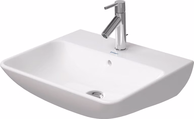 Duravit ME by Starck lavabo, avec trop-plein, 1 trou pour robinet, 550mm, 233555AC00, 233555AC00