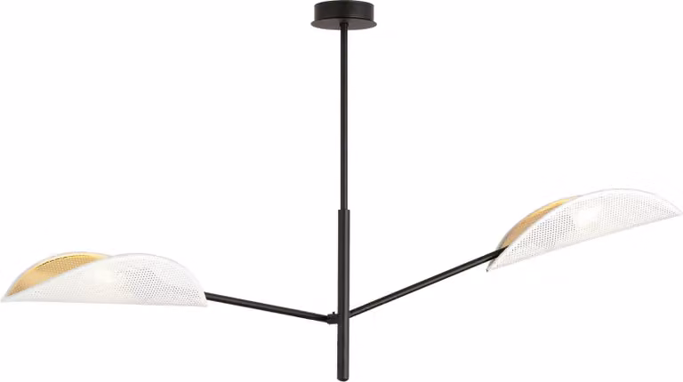 Lampada da soffitto Emibig 2xE14 40W VENE 2 BIANCO/ORO 1159/2