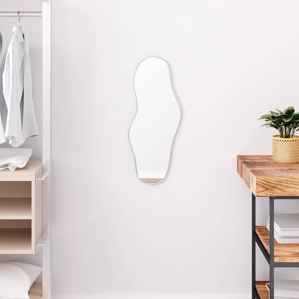 Specchio da parete rettangolare vidaXL Argento L: 60 cm, H: 25 cm