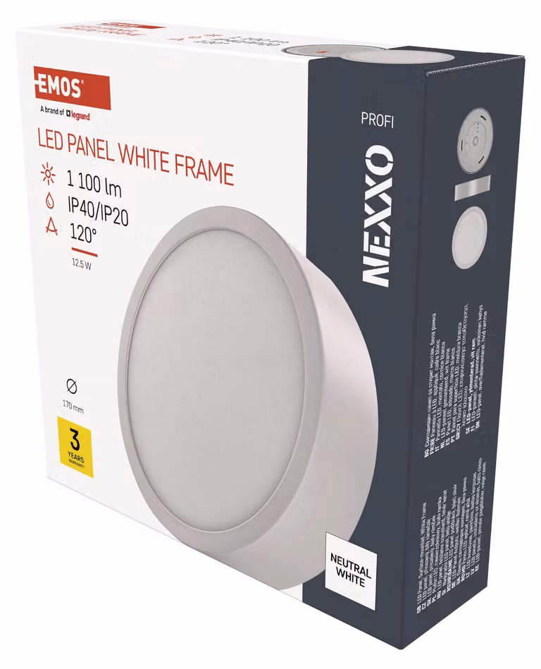 EMOS Apparecchio LED NEXXO, rotondo, bianco, 12,5W, bianco neutro, ZM5135