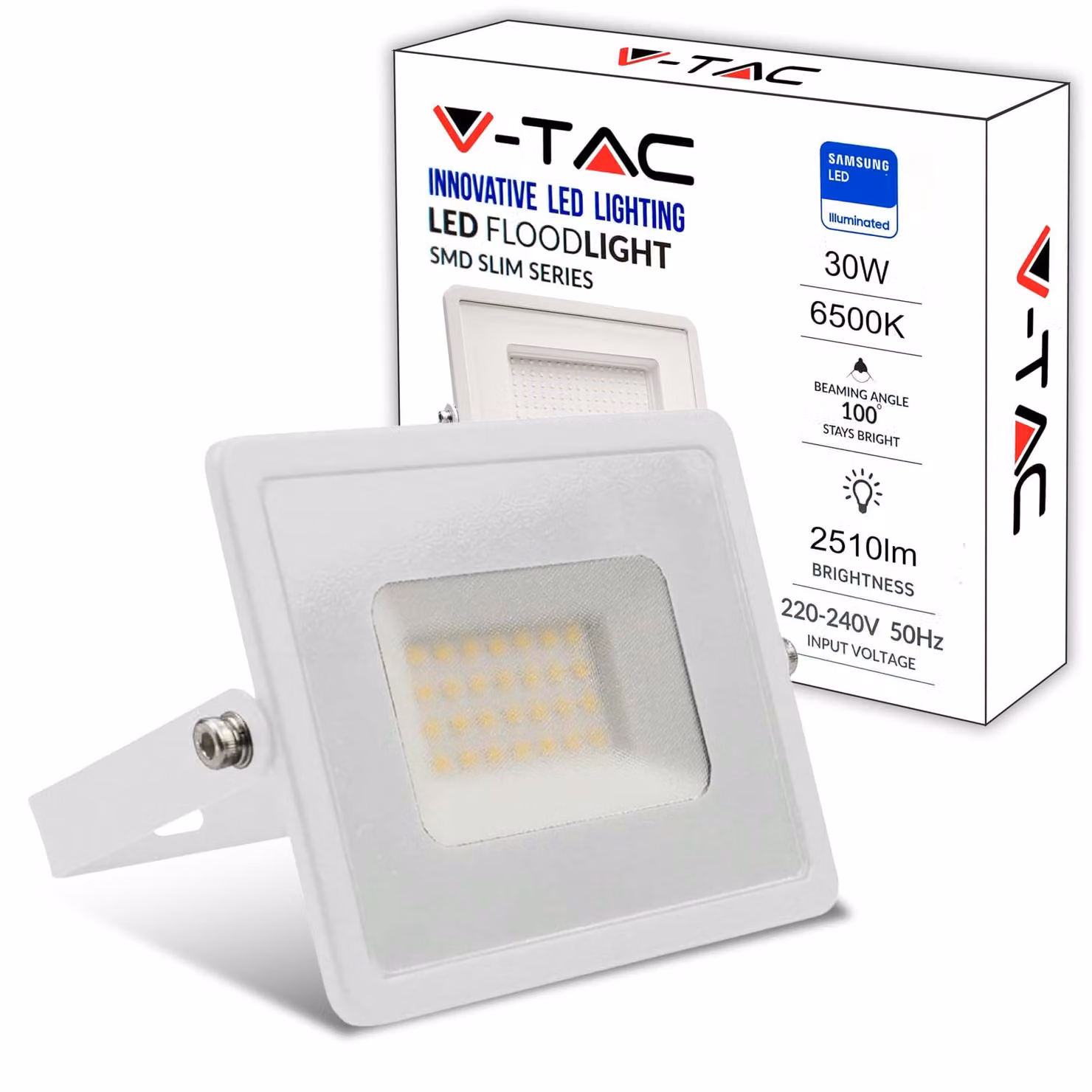Faretto LED da esterno, 30 W, 2510 lumen, grado di protezione IP65, alluminio, luce bianca fredda 6500 K