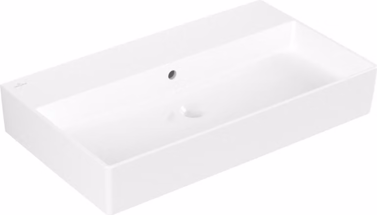 V&B lavabo Memento 2.0 80x47cm, chiuso, con troppopieno, bianco alpin C-plus