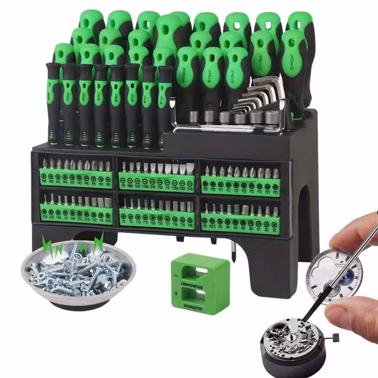 Set di cacciaviti di precisione con punte magnetiche