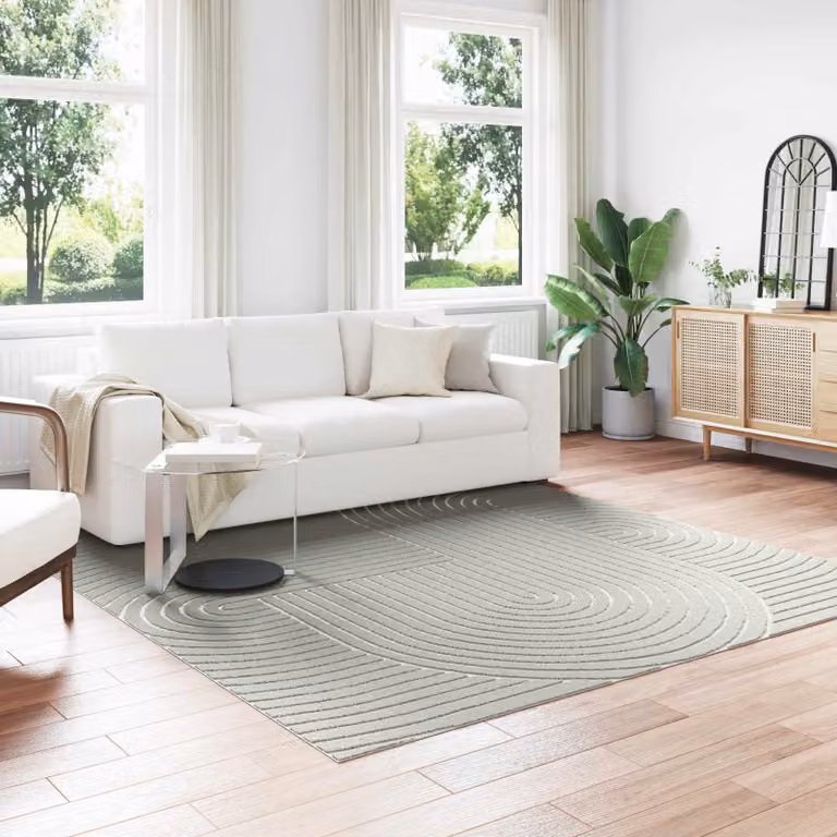 Tappeto Quadrato Moderno vidaXL PALMERAS Verde per Interno ed Esterno L/P: 240 x 240 cm