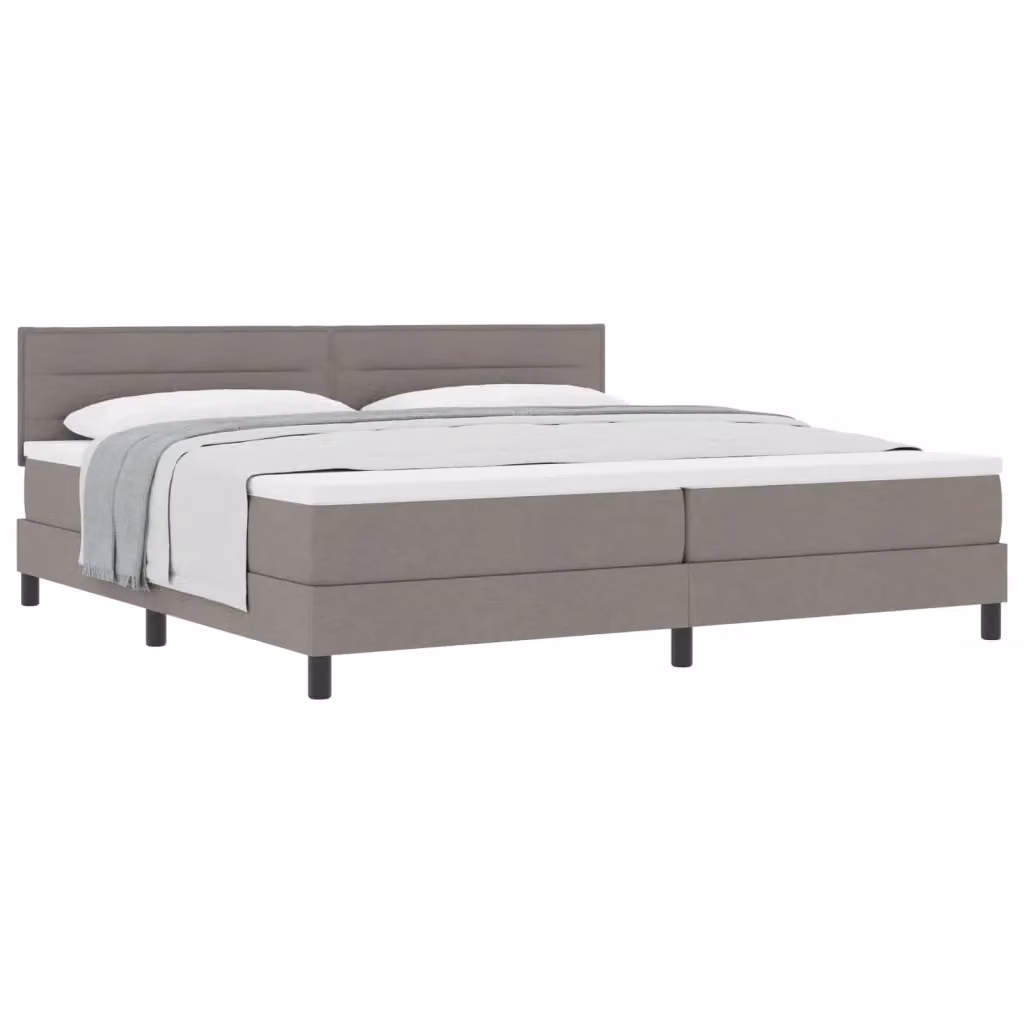 Letto ibrido con materasso e struttura imbottita vidaXL in tessuto beige o grigio L: 200 cm, P: 200 cm, H: 280 cm – 2