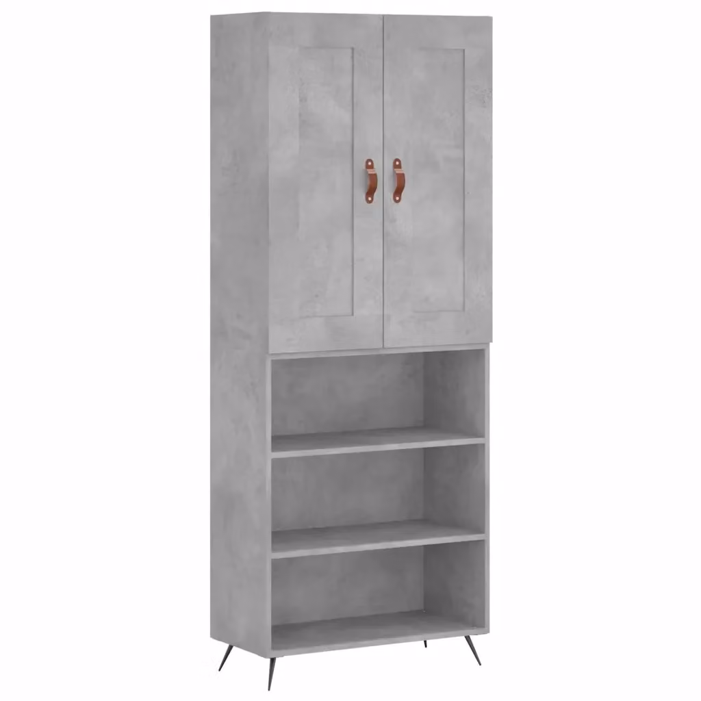 Credenza Buffet Armadio da Cucina Design Mania Grigio, L/P/H: 69,5 x 34 x 180 cm – 2