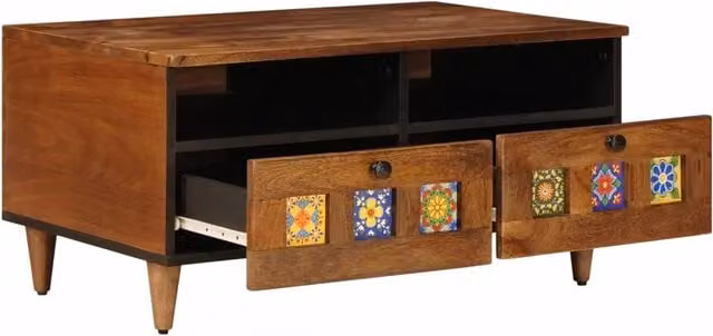 Mobile TV | Armadietto TV | Mobile Porta TV Noce 70 x 33 x 46 cm Legno di mango massello
