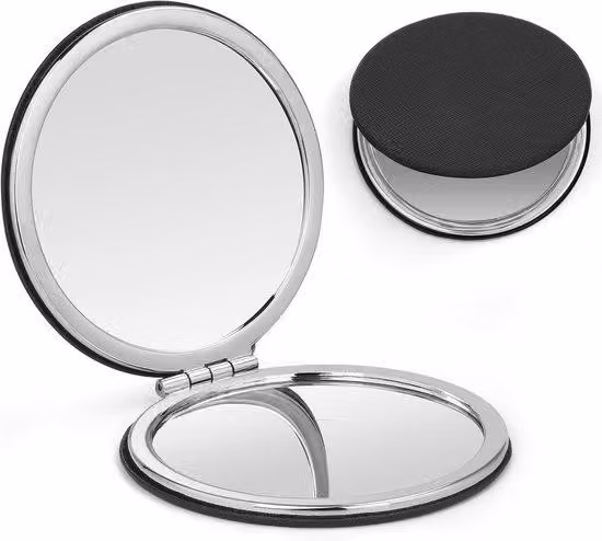 Specchi da trucco compatti con doppia superficie e ingrandimento – Specchi da viaggio pieghevoli, portatili, per donne e uomini