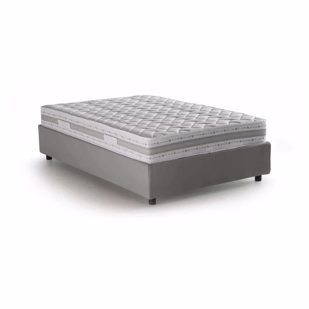 Letto Piazza e Mezza con Materasso Incluso Talamo Italia, Grigio, L/P/H: 120 x 200 cm – 2