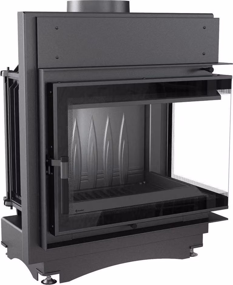Inserto per caminetto in ghisa KRATKI MAJA DECO destra 8 kW Ø 180