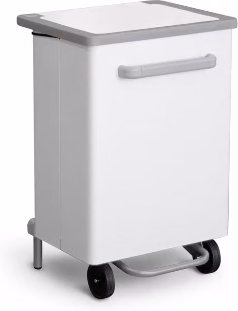 Pattumiera Per Raccolta Differenziata 47x37xh70 cm In Acciaio Verniciato a Pedale Bianco