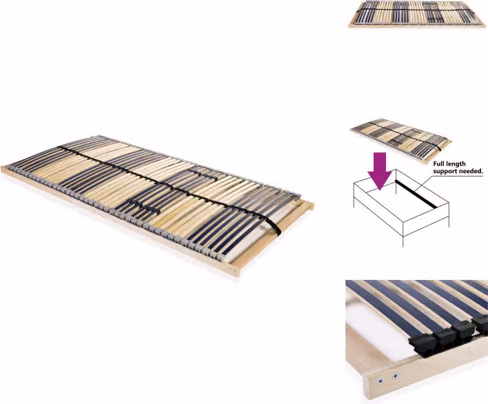 vidaXL Rete a doghe con 42 doghe 7 zone 100×200 cm - Letti e strutture letto
