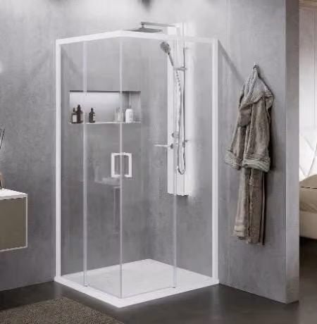 BOX PORTA SCORREVOLE 67-70 ZEPHYROS 2.0 CROMO - NOVELLINI