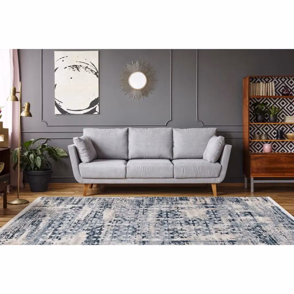 Tappeto Kendra Home Adela Blue in stile vintage con design astratto, L: 120 cm, P: 170 cm – 2