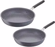 Set padelle 2 pz ( d. 24; 28 cm ) alluminio antiaderente TEMPRA MINERAL Grigio 012163600002
