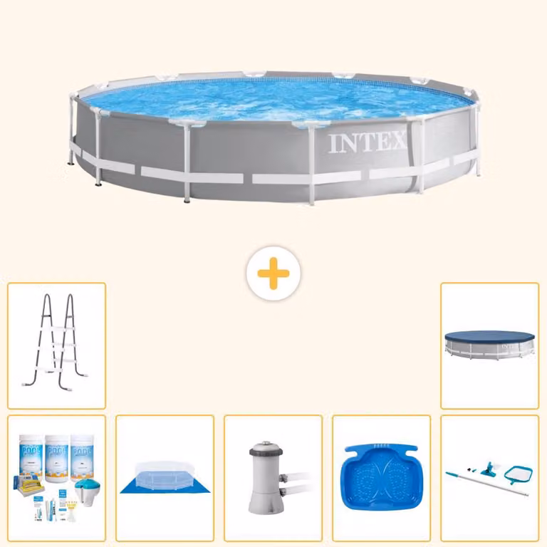Struttura per piscina a forma di prisma - 366x76 cm - composta da 8 elementi - modello S20525