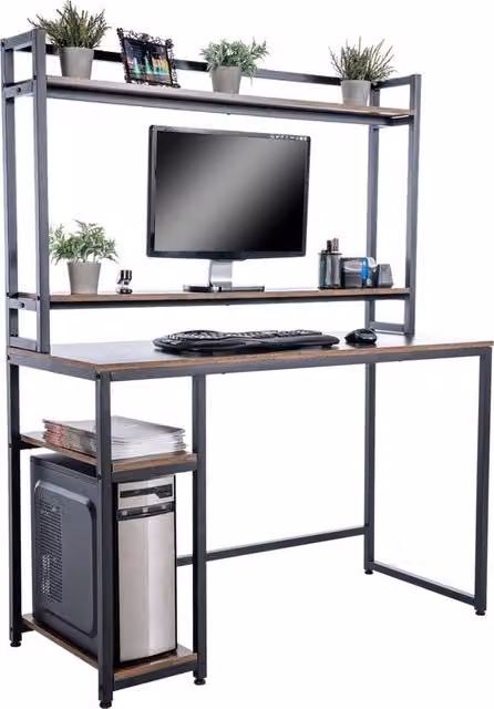 Bureau Industriale - Lavoro - Computer - Studio - Bureau - Mocha 120x50x150cm