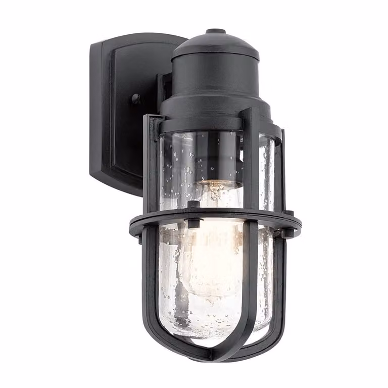 Applique da esterno Nero testurizzato E27 40W Suri Kichler