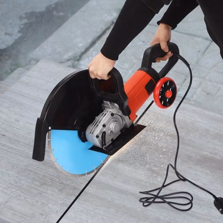 Troncatrice elettrica per calcestruzzo da 3500W - Potente macchina da taglio con sistema di raffreddamento a acqua, ideale per metallo e pietra
